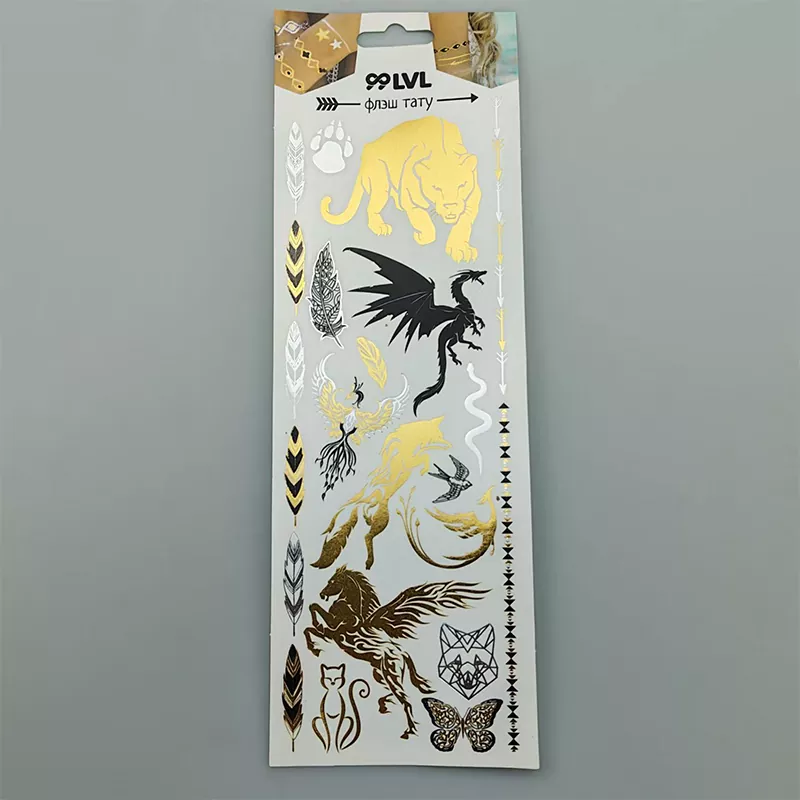 Goudfolie tattoo sticker