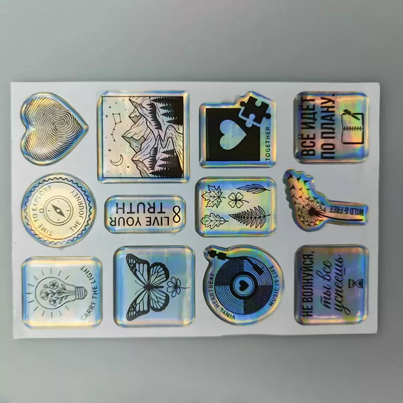 Holografische koepelvormige sticker